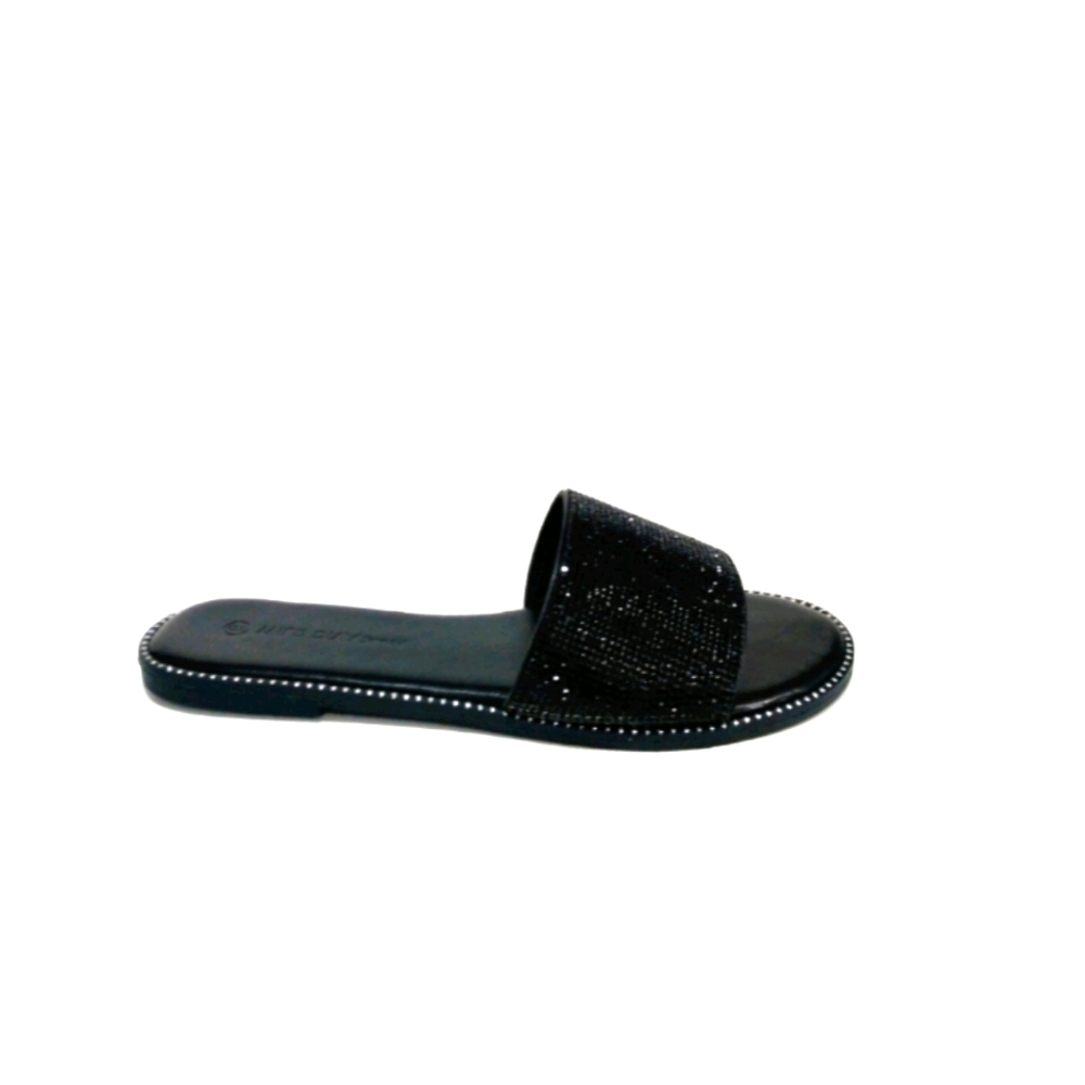 Wild diva studded black slides
